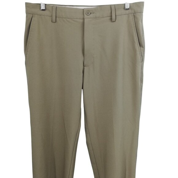FootJoy Khaki Flat Front Golf Pants Size 34 x 32 Stretch Pockets Performance - Picture 4 of 12